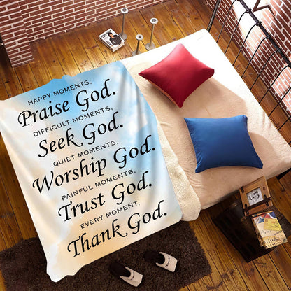 God is good / All the time / Premium Plush Blanket