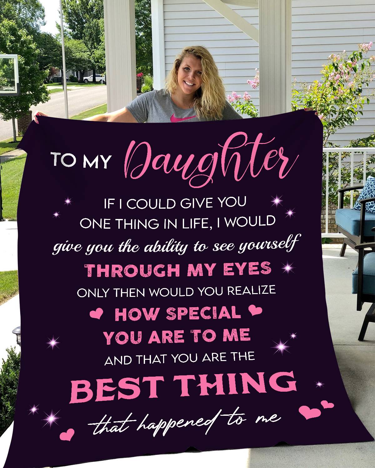To My Daughter - Premium Plush Blanket