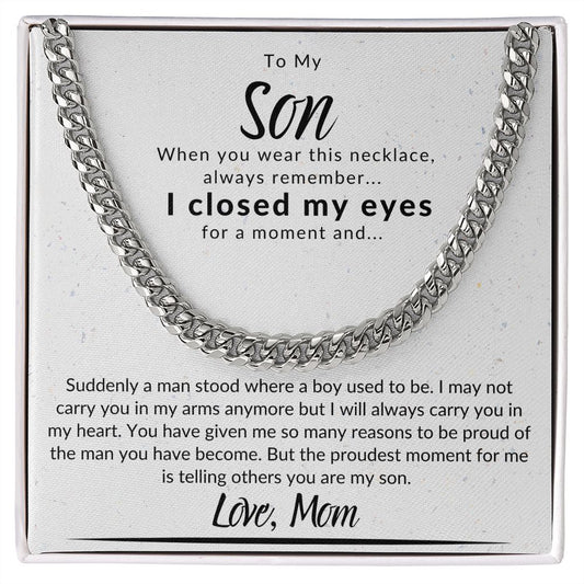 To my Son, From Mom