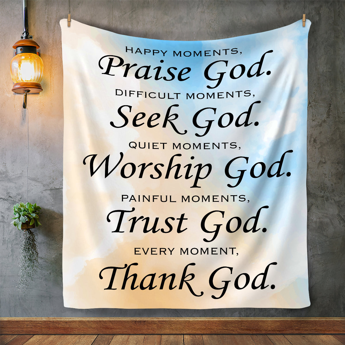 God is good / All the time / Premium Plush Blanket